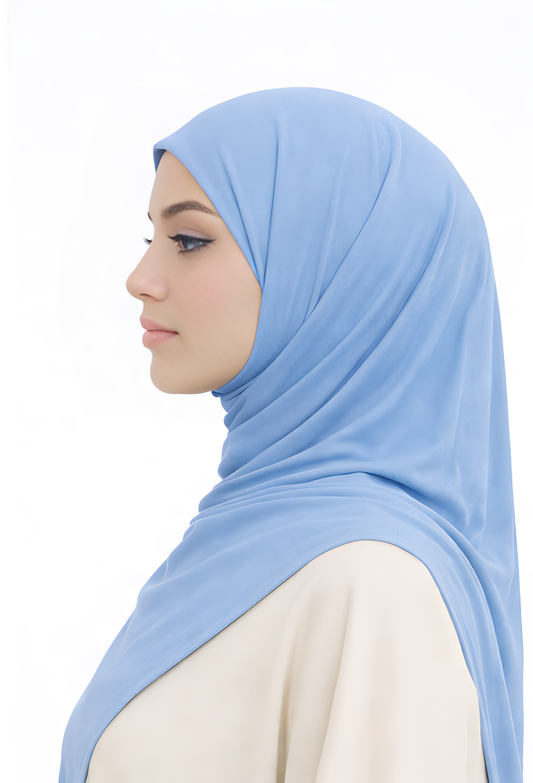 Liquid Jersey Hijab - Serene Blue -