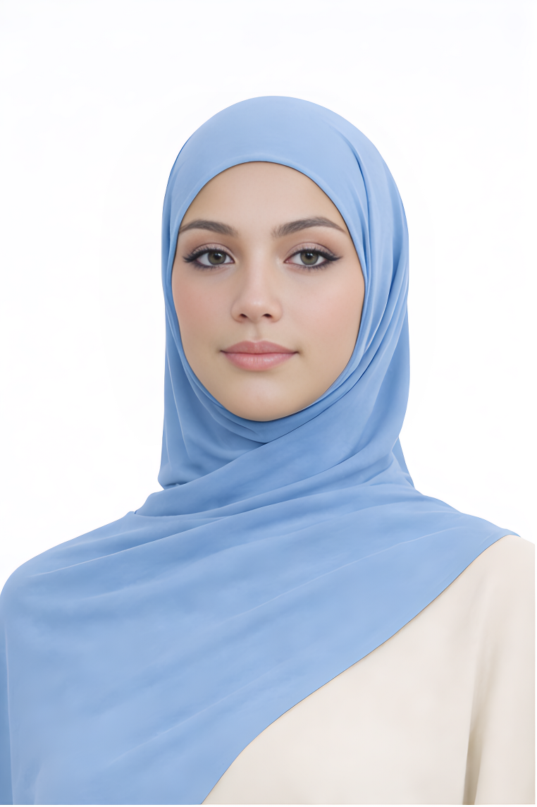 Liquid Jersey Hijab - Serene Blue -