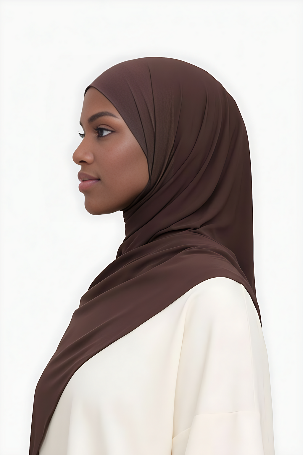 Liquid Jersey Hijab - Chocolate Brown -
