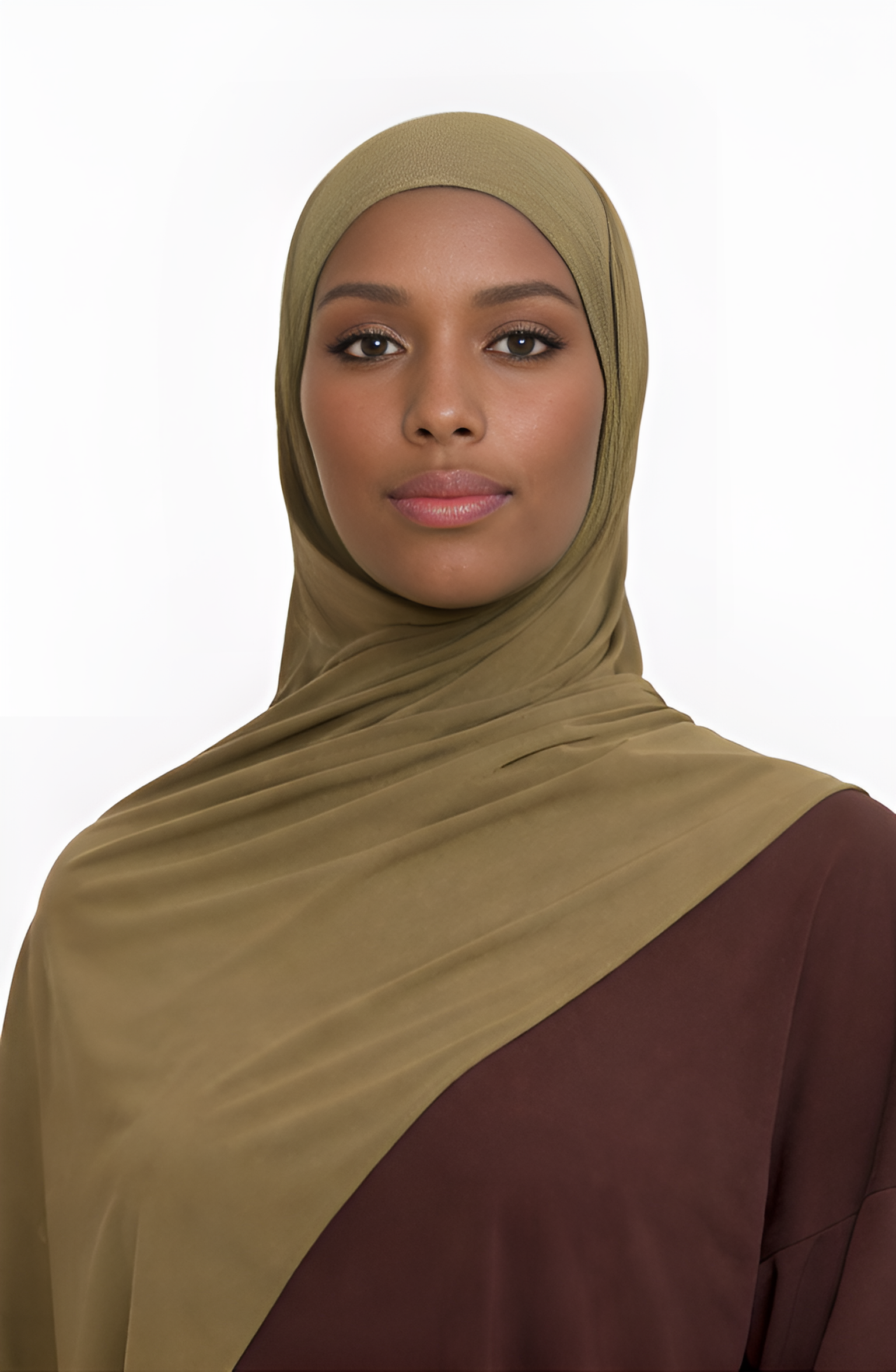 Liquid Jersey Hijab - Olive Khaki -