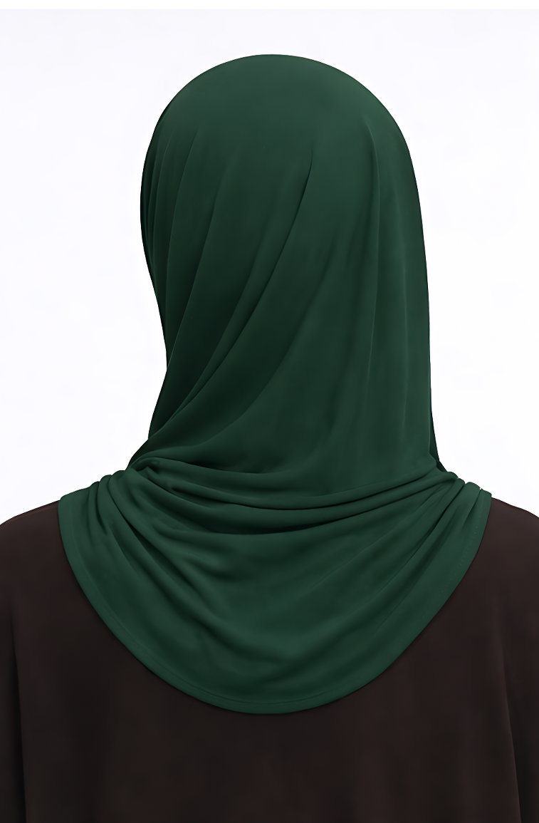 Liquid Jersey Hijab - Forest Green -