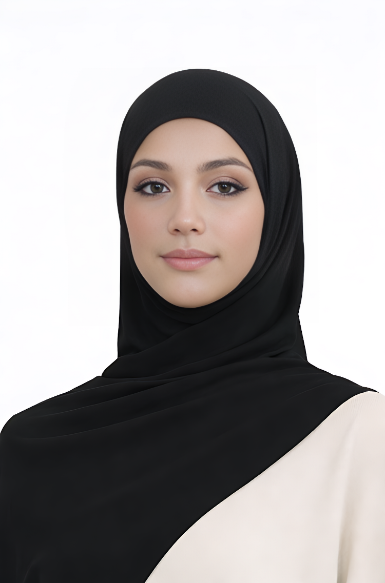 Liquid Jersey Hijab - Black -