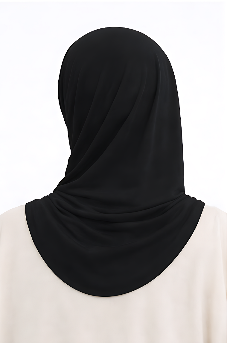 Liquid Jersey Hijab - Black -