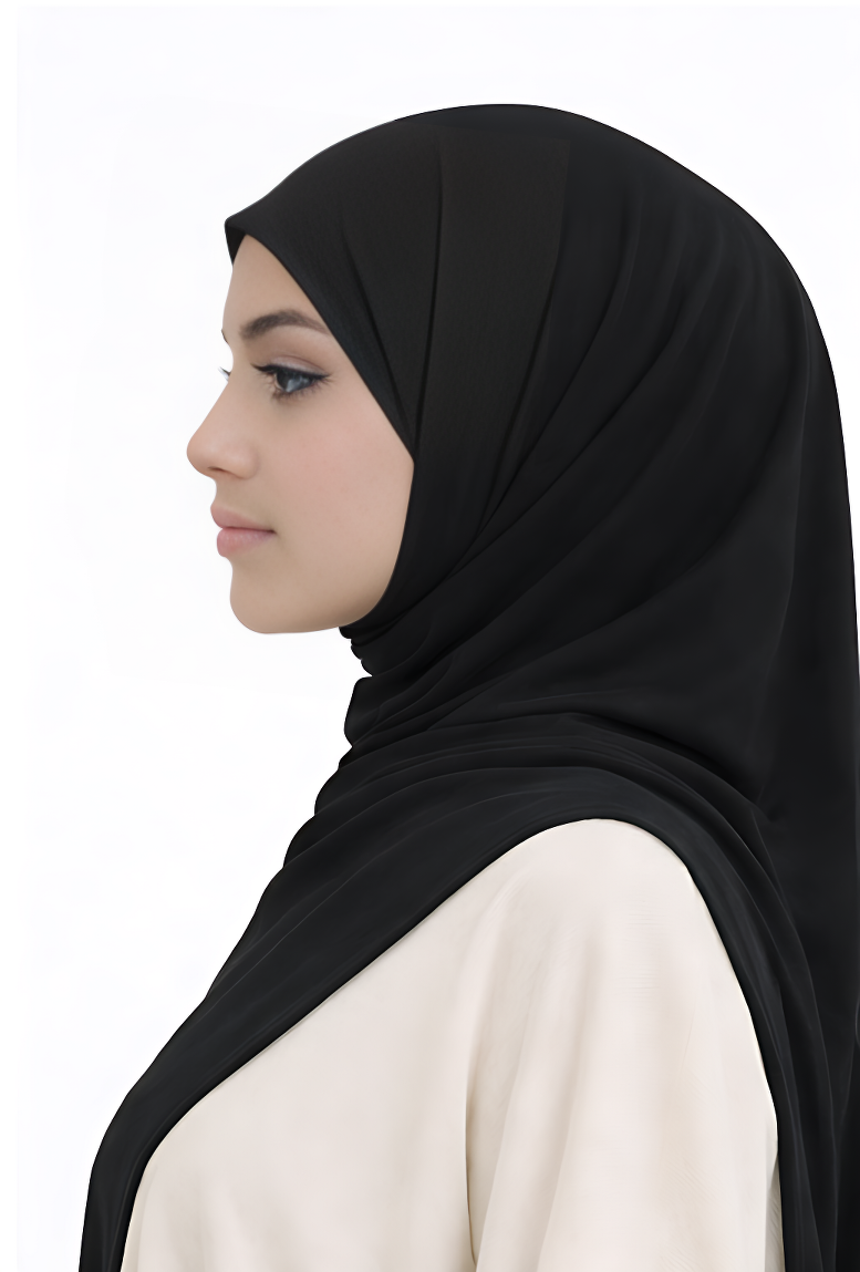 Liquid Jersey Hijab - Black -