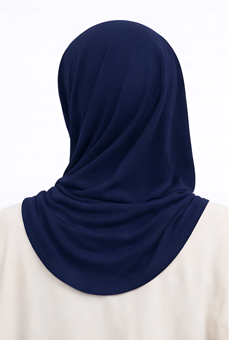 Liquid Jersey Hijab - Navy Blue -