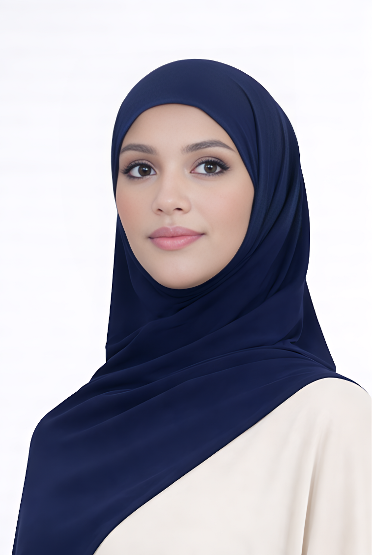 Liquid Jersey Hijab - Navy Blue -