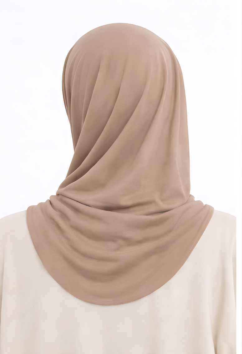 Liquid Jersey Hijab - Latte Beige -