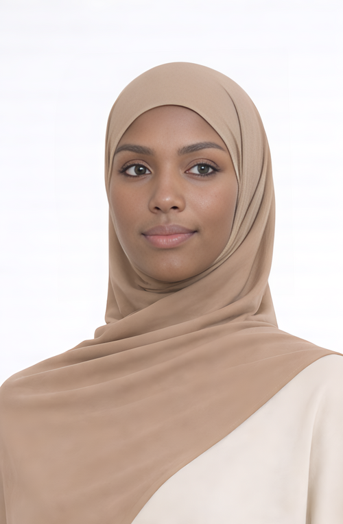 Liquid Jersey Hijab - Latte Beige -