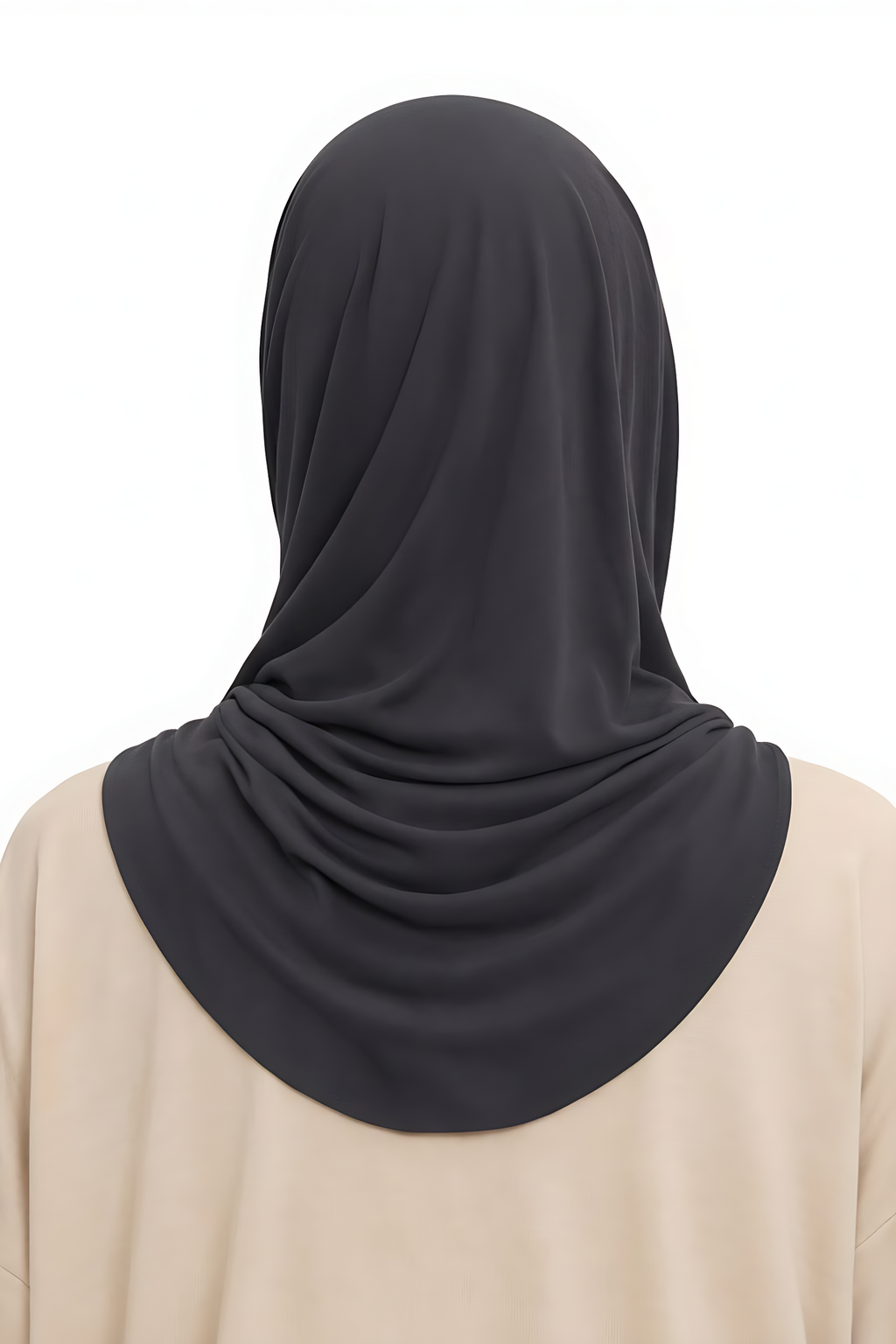 Liquid Jersey Hijab - Dark Grey -