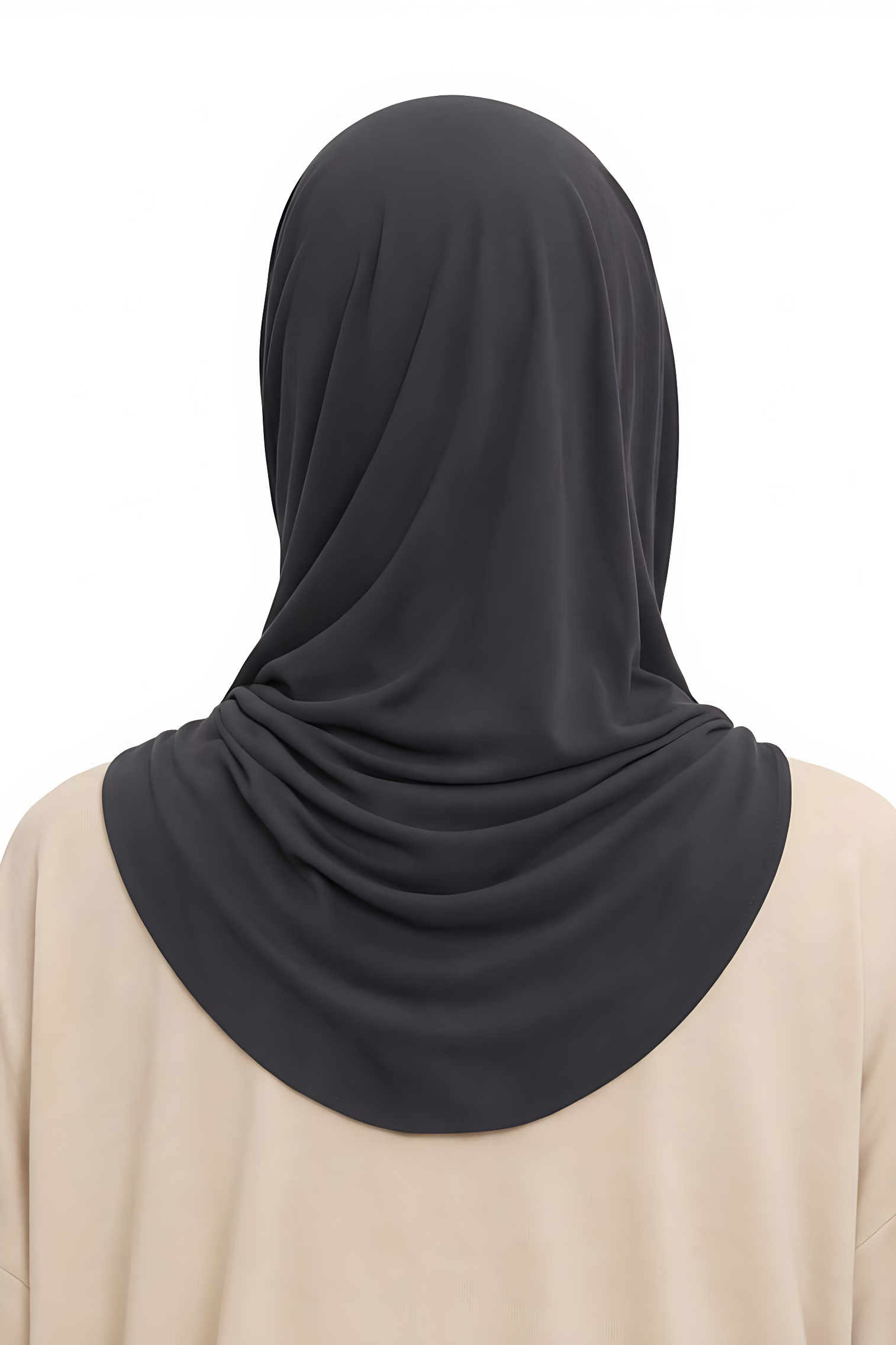 Liquid Jersey Hijab - Dark Grey -