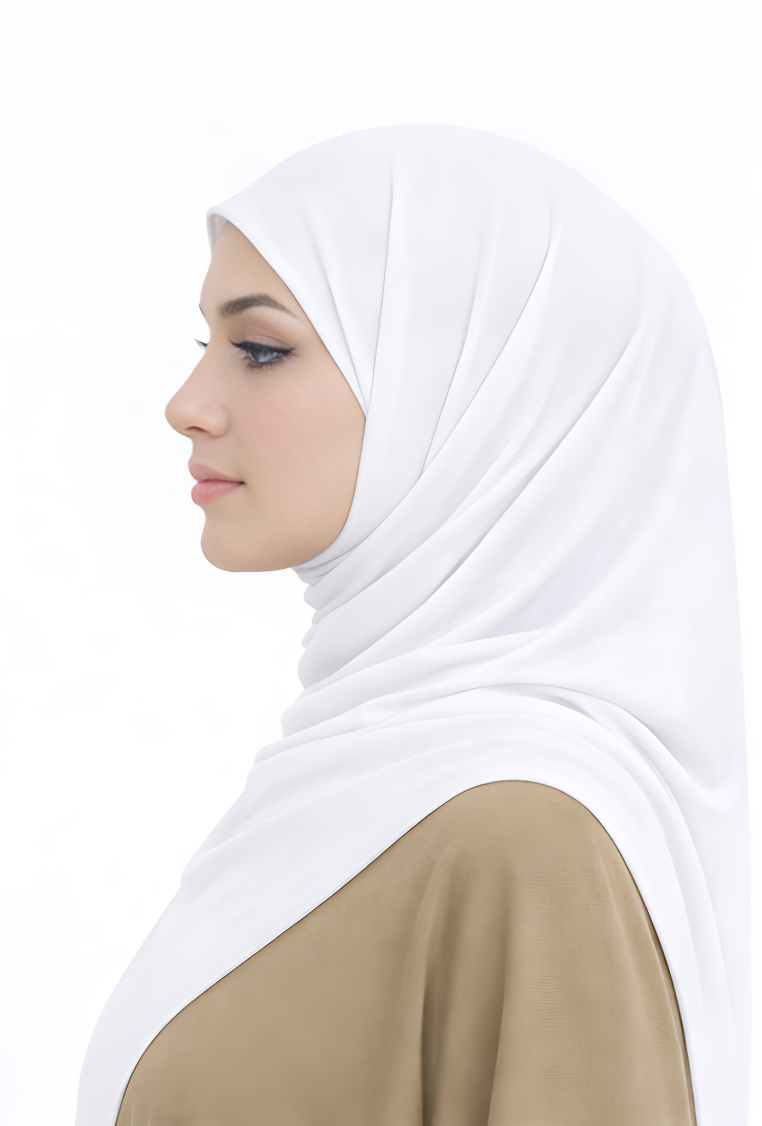 Liquid Jersey Hijab - White -