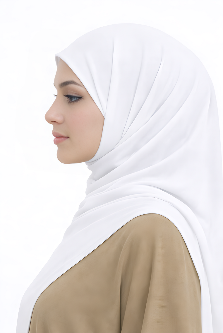 Liquid Jersey Hijab - White -