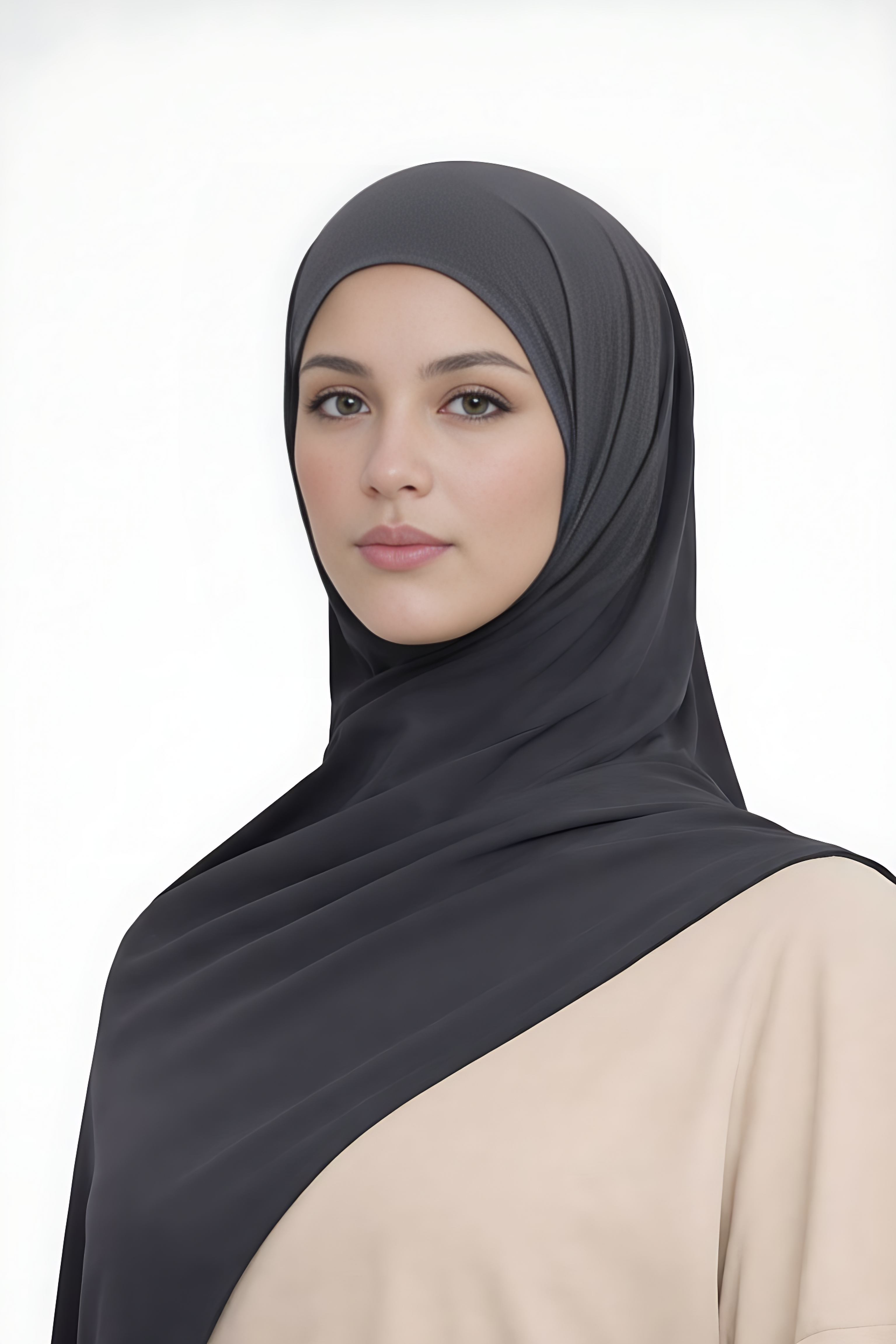 Liquid Jersey Hijab - Dark Grey -