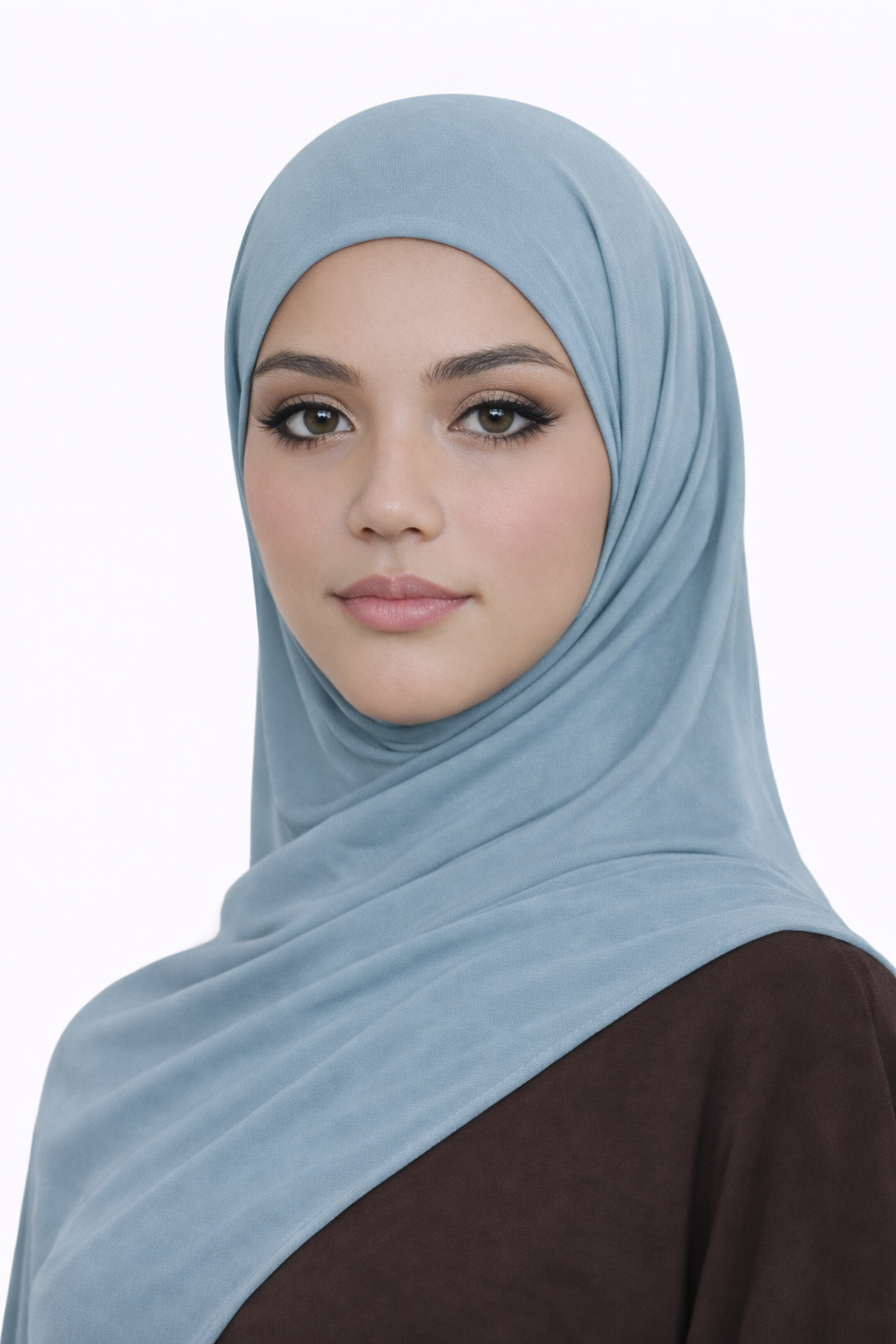 Liquid Jersey Hijab - Dusty Blue -