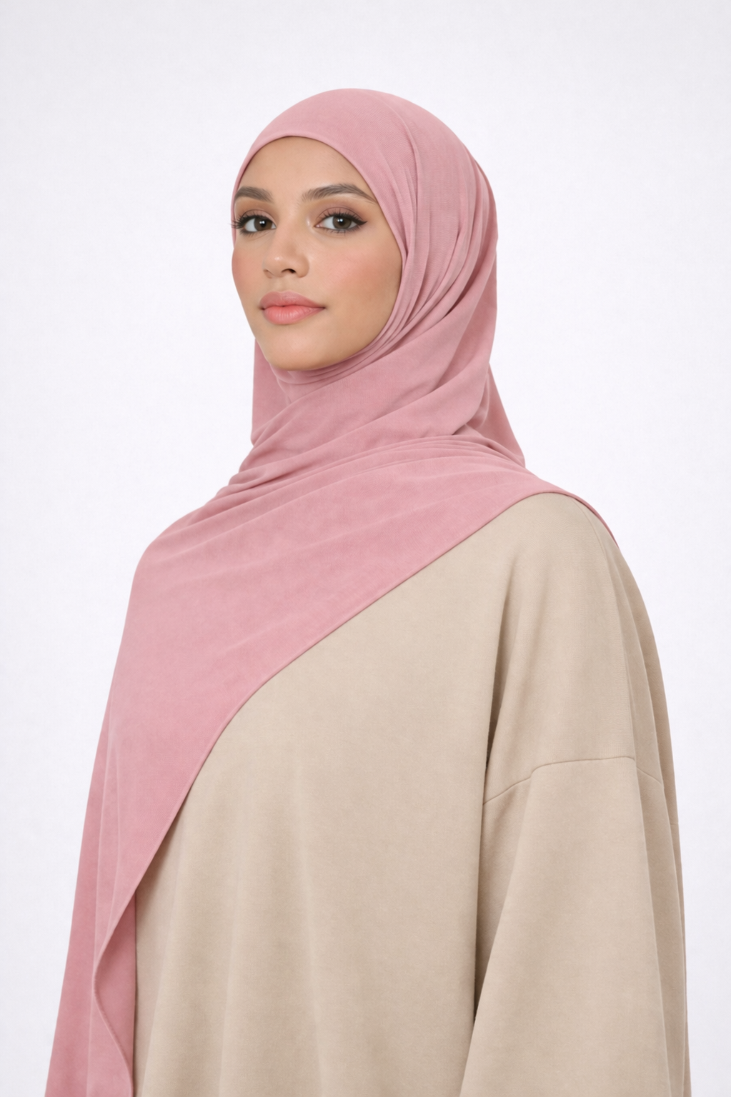 Liquid Jersey Hijab - Rose Blush -