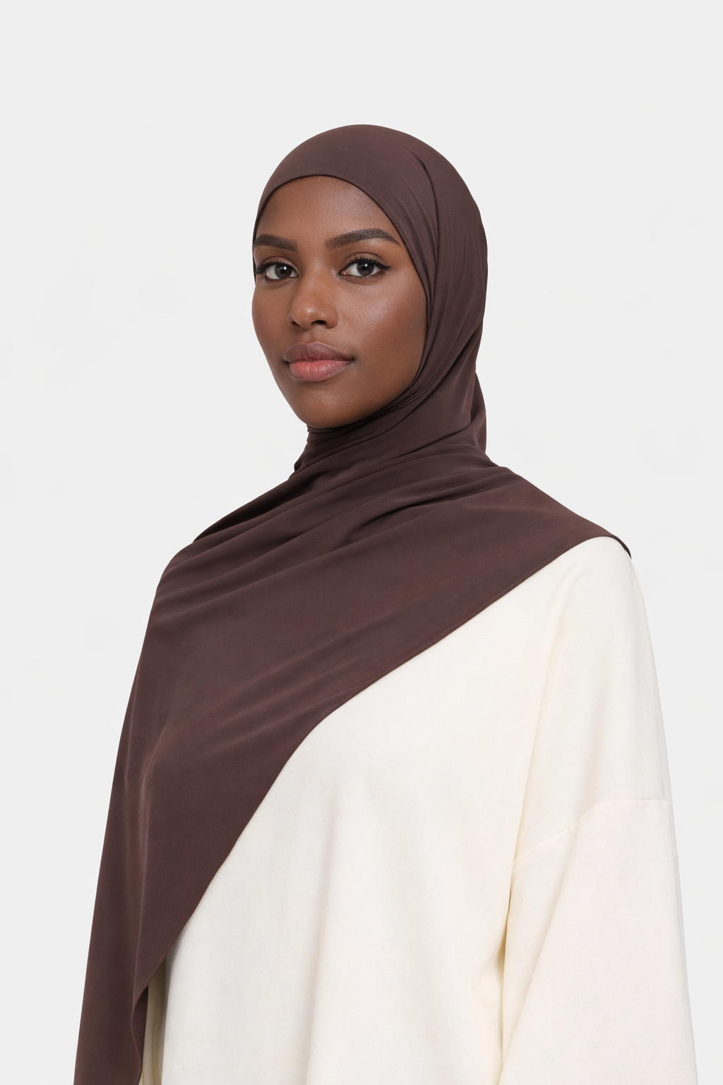 Liquid Jersey Hijab - Chocolate Brown -