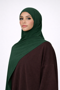 Liquid Jersey Hijab - Forest Green -