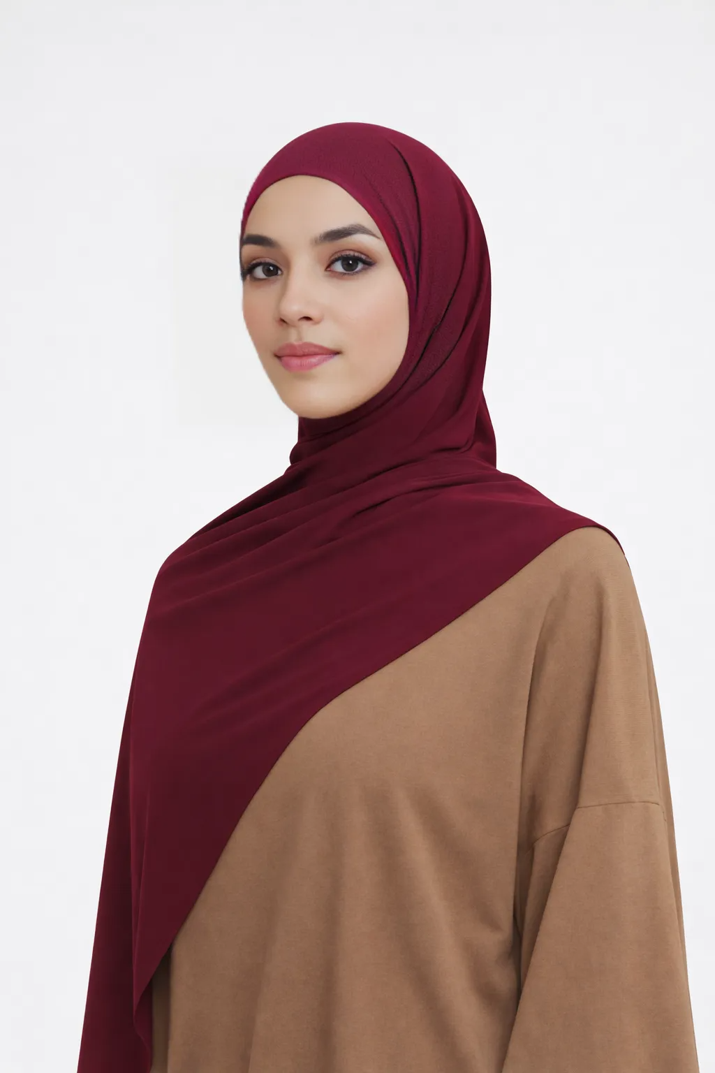 Liquid Jersey Hijab - Burgundy -